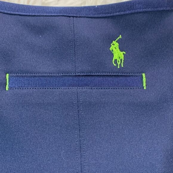 POLO GOLF RALPH LAUREN skort lime green built in shorts & trim pockets side zip - Picture 4 of 12